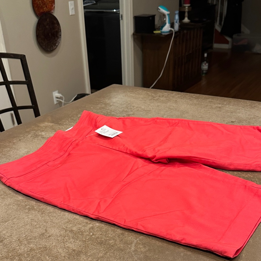 Kohl's coral skimmer high rise shorts.